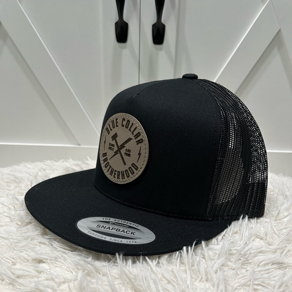 Flat bill SnapBack hat Blue Collar Brotherhood